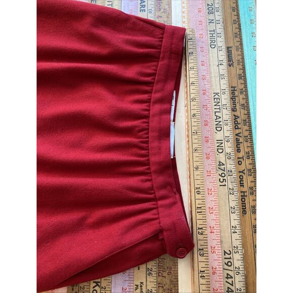 Vintage 60s Red Pencil Skirt 100% Virgin Wool Lined Women’s Size 10 Read / S - Picture 14 of 16